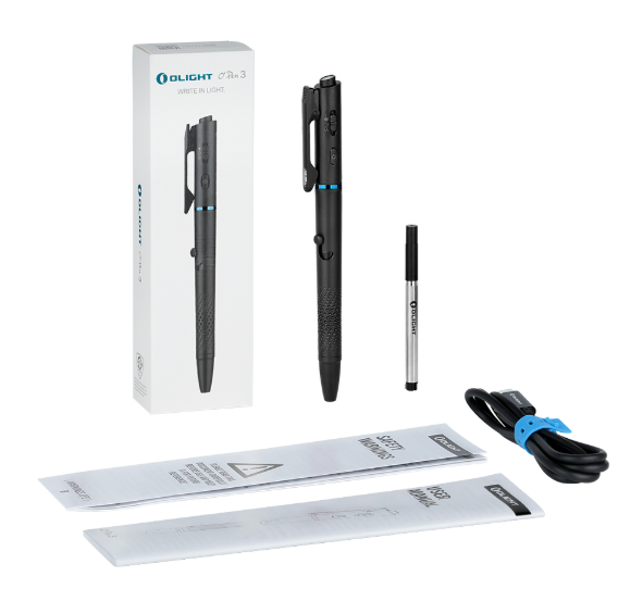 OLIGHT O'Pen 3 Multifunctional Pen Light with 120 Lumens & Green Laser (Black)