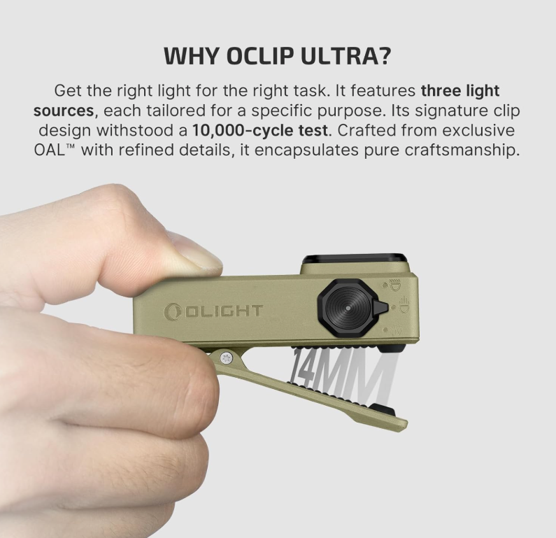 OLIGHT Oclip Ultra EDC (Olive Green)