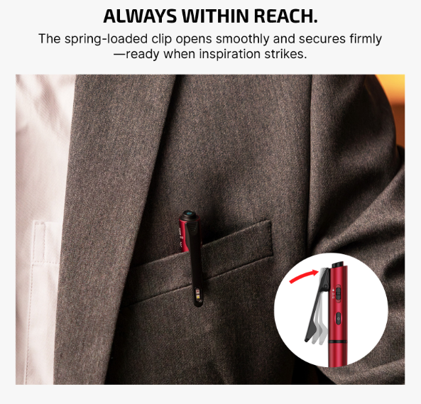 OLIGHT O'Pen 3 Multifunctional Pen Light with 120 Lumens & Green Laser (Wine Red)