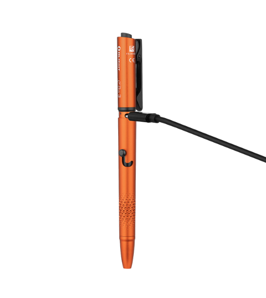 OLIGHT O'Pen 3 Multifunctional Pen Light with 120 Lumens & Green Laser (Orange)