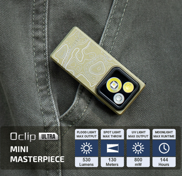 OLIGHT Oclip Ultra EDC (Olive TOPO)