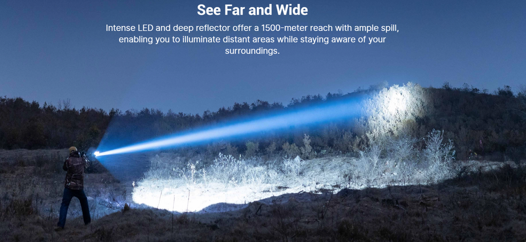 OLIGHT Javelot Turbo 2 1500m Long-Range Flashlight (Black-Premium)