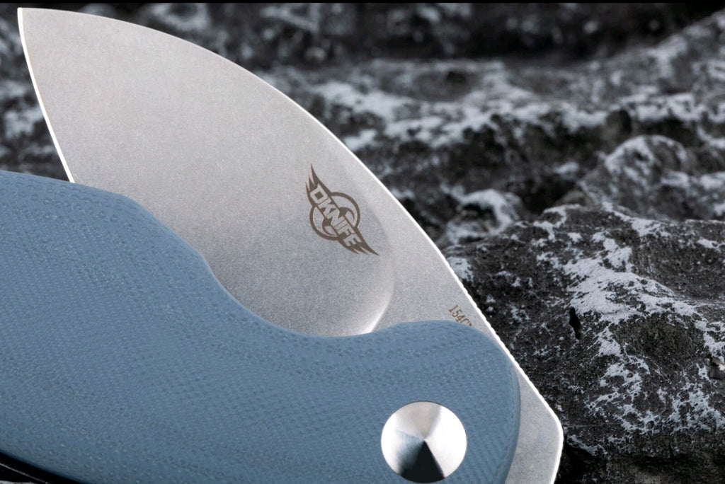 Olight Oknife Parrot Gray Folding Knife, 154CM Stainless Steel Blade, Micarta H