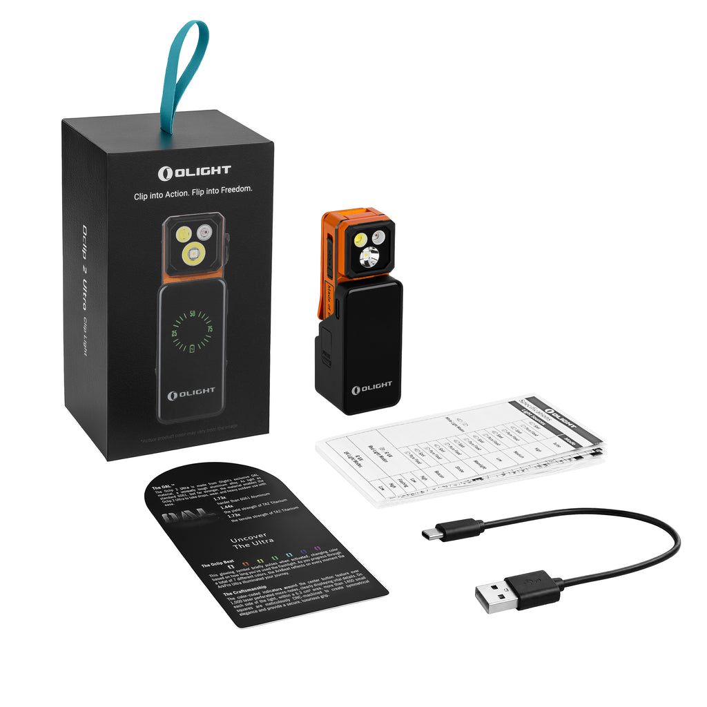OLIGHT Oclip 2 Ultra & Premium Clip Flashlight (Amber Orange)