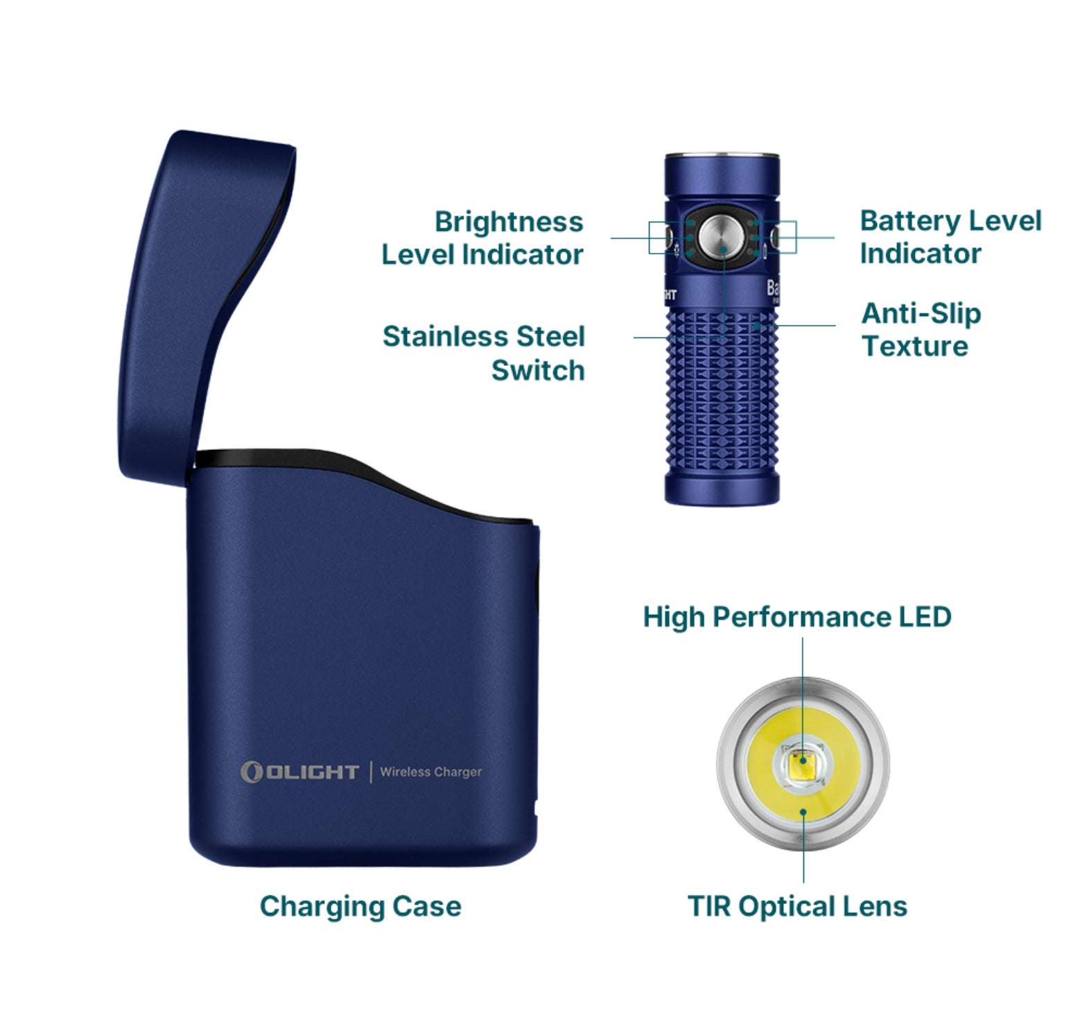 OLIGHT Baton 4 Premium  (Regal Blue)