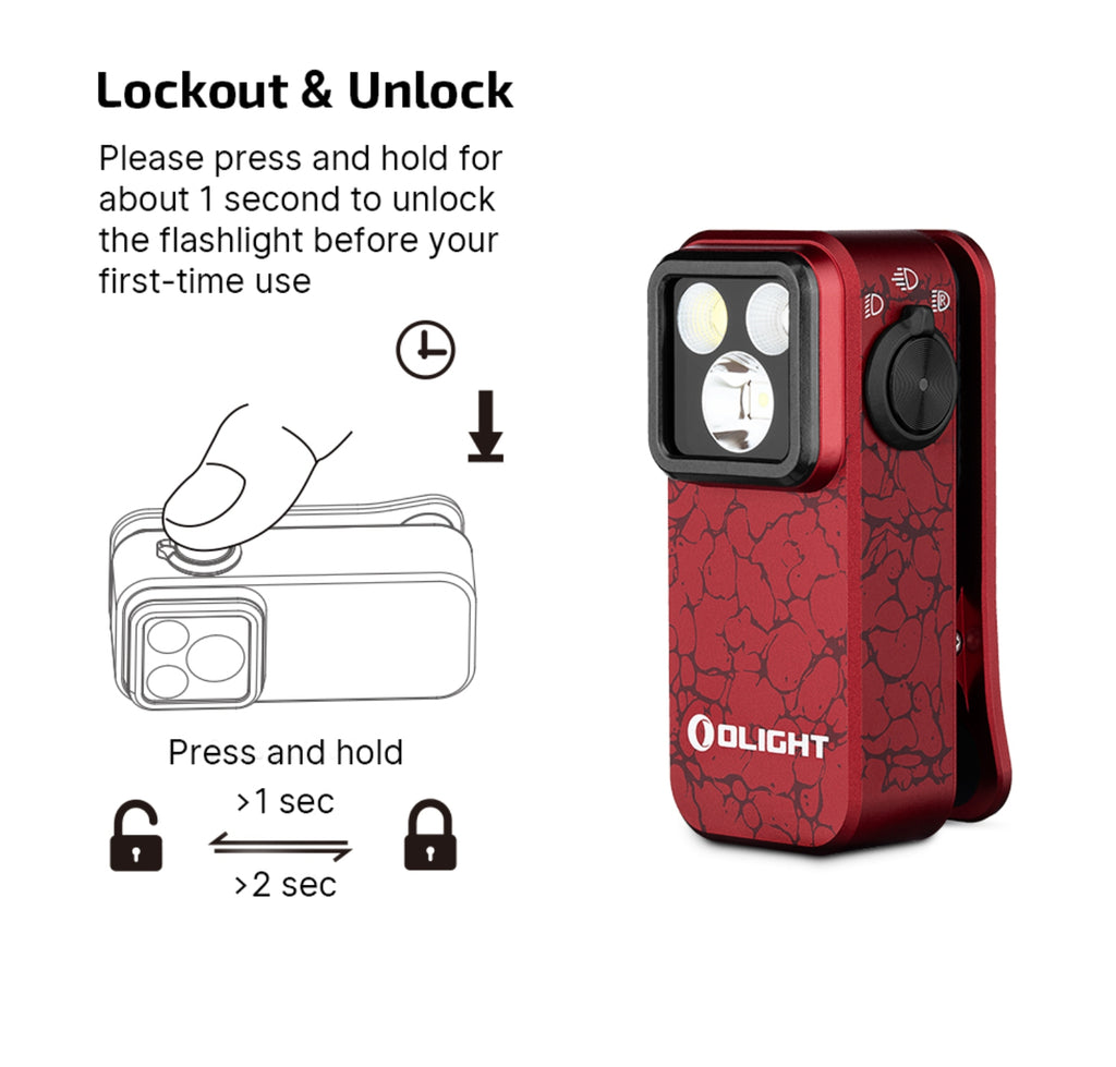 OLIGHT Oclip Pro EDC (Molten Lava)