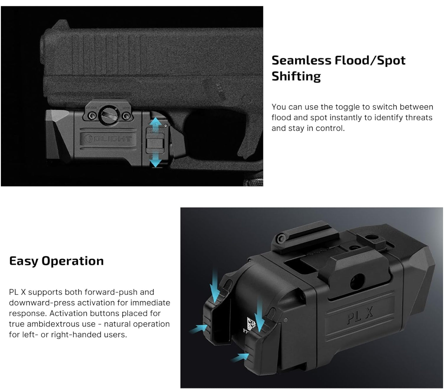 OLIGHT PL X Tactical Flashlight (Matte Black)