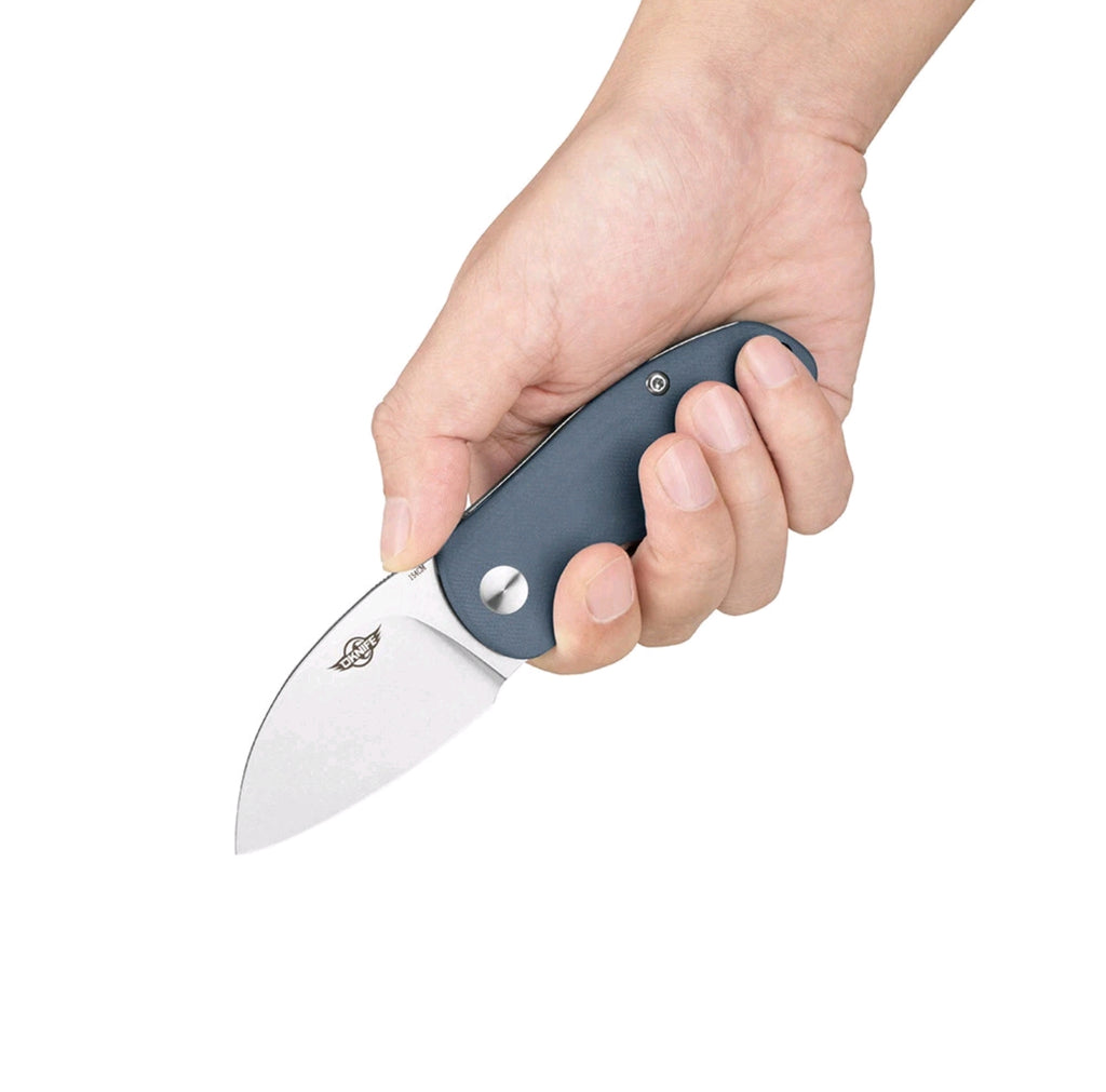 Olight Oknife Parrot Gray Folding Knife, 154CM Stainless Steel Blade, Micarta H