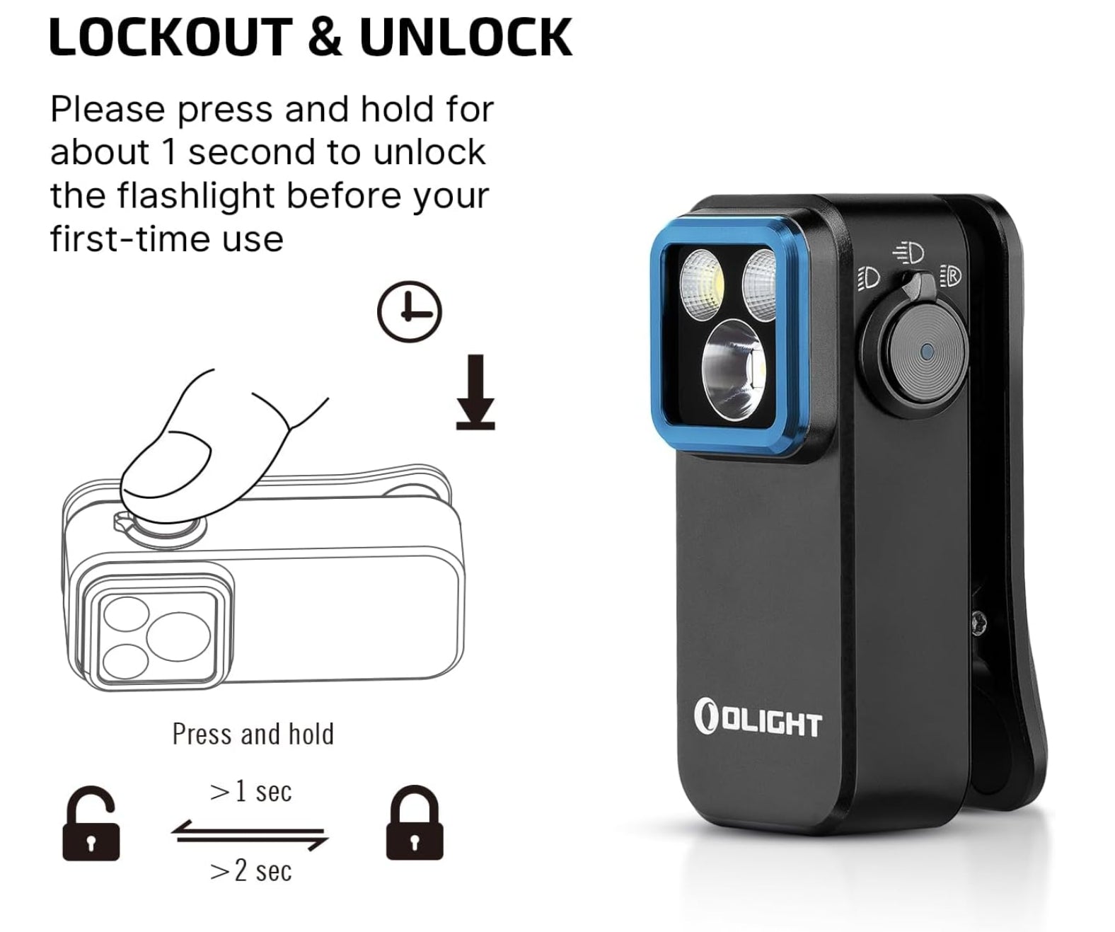 OLIGHT Oclip Pro EDC (Black)