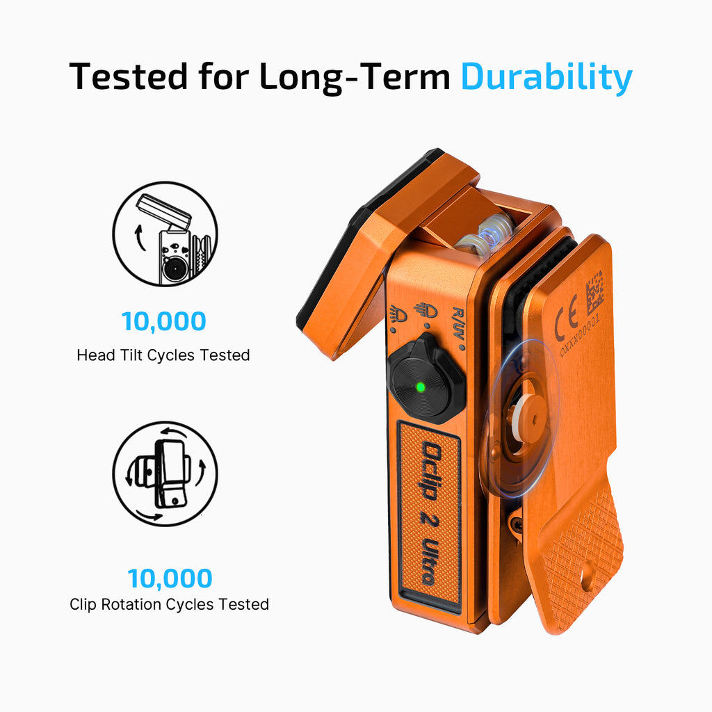 OLIGHT Oclip 2 Ultra & Premium Clip Flashlight (Amber Orange)