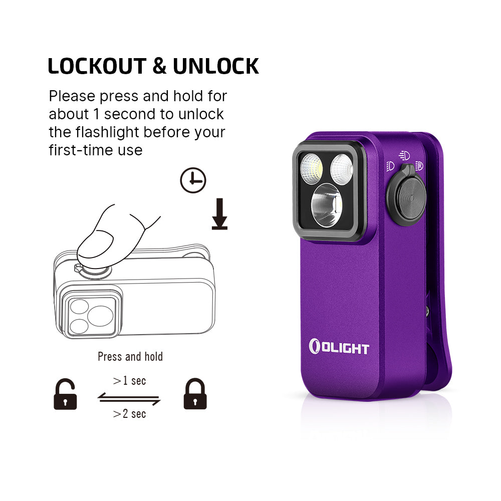 OLIGHT Oclip Pro EDC (Purple)