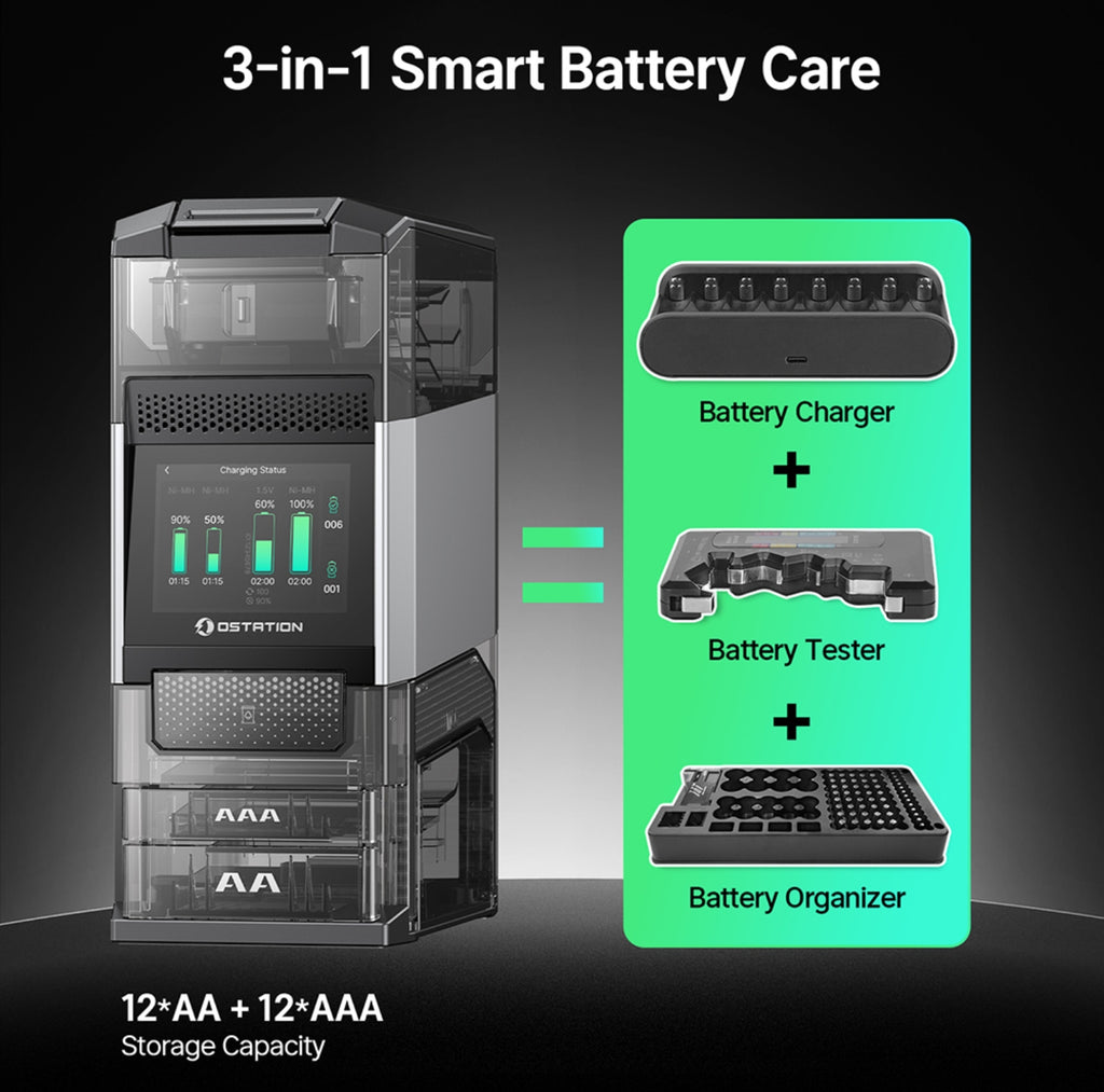 Ostation 2 Pro AA AAA Rechargeable Battery Charger