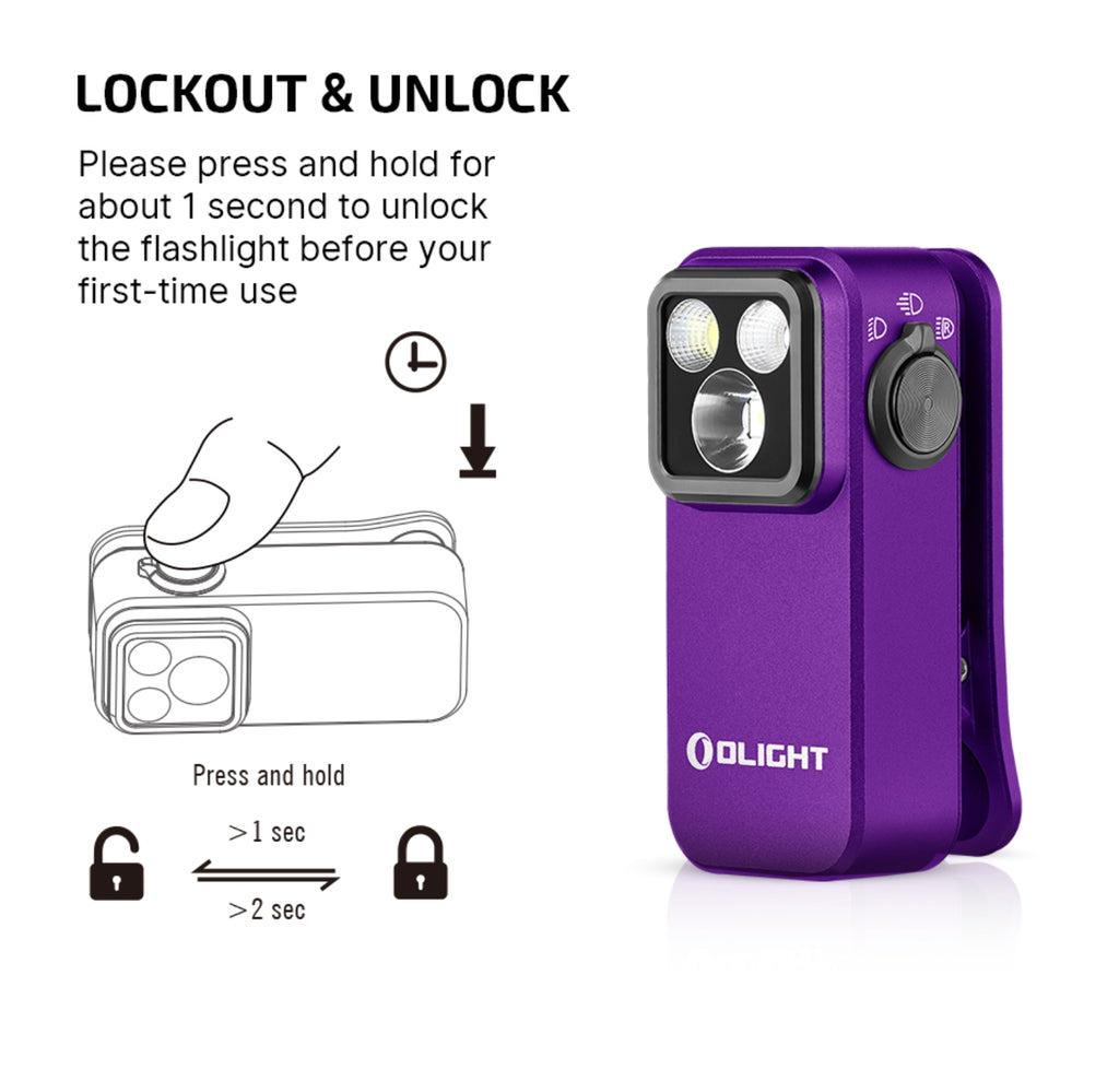 OLIGHT Oclip Pro EDC (Purple)