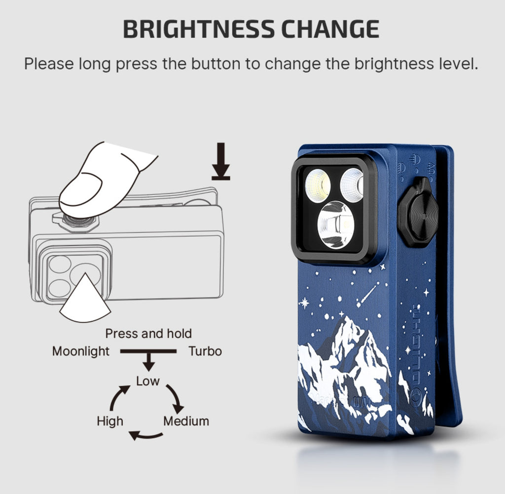 OLIGHT Oclip Ultra EDC (Snowy Summit)