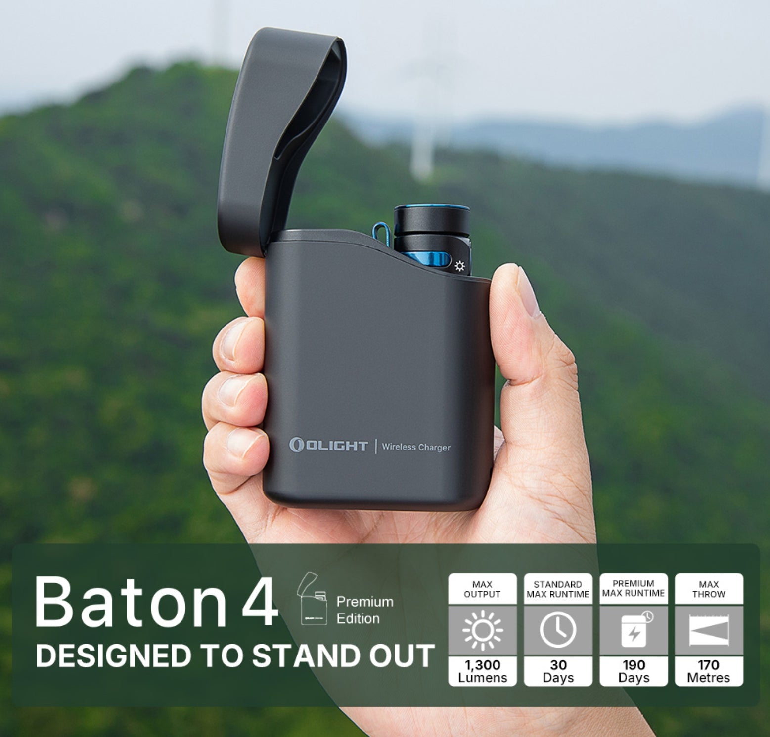 OLIGHT Baton 4 Premium  (Black)