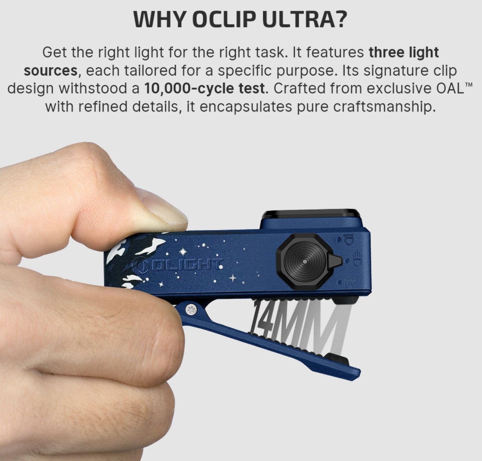 OLIGHT Oclip Ultra EDC (Snowy Summit)