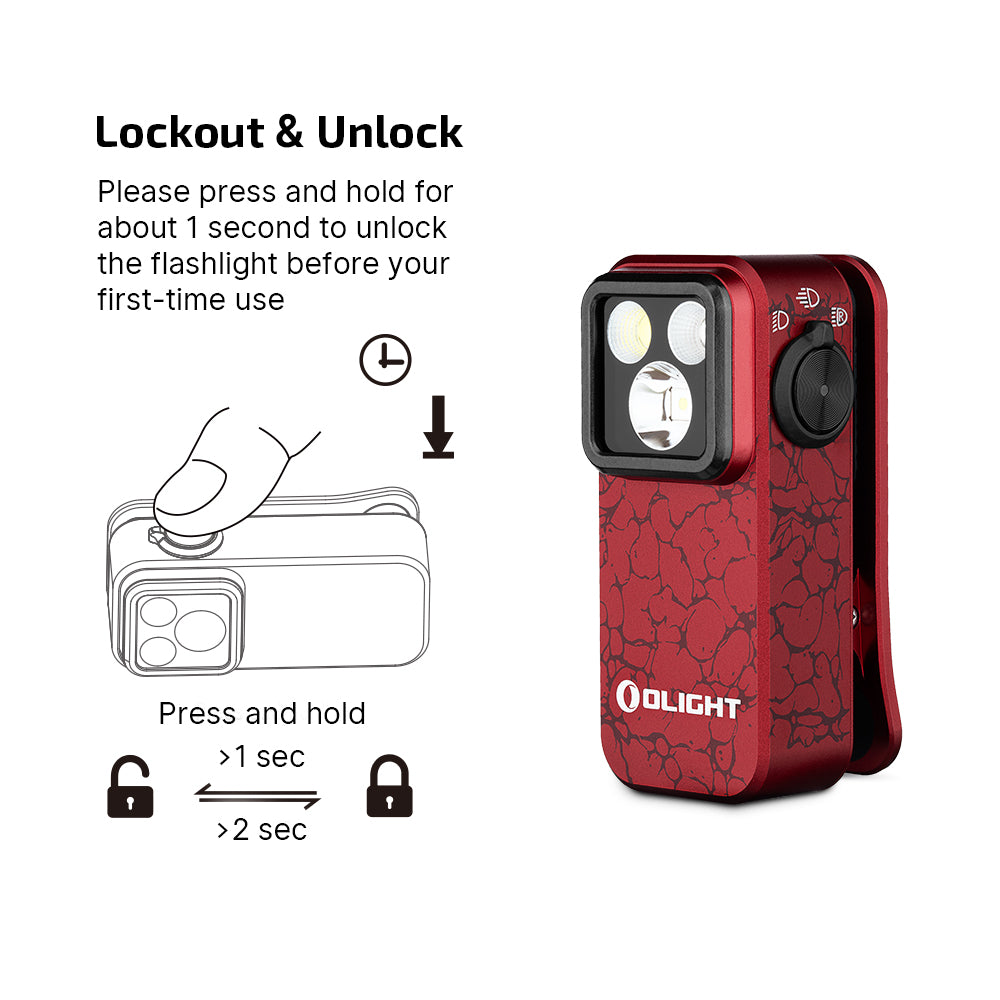 OLIGHT Oclip Pro EDC (Molten Lava)