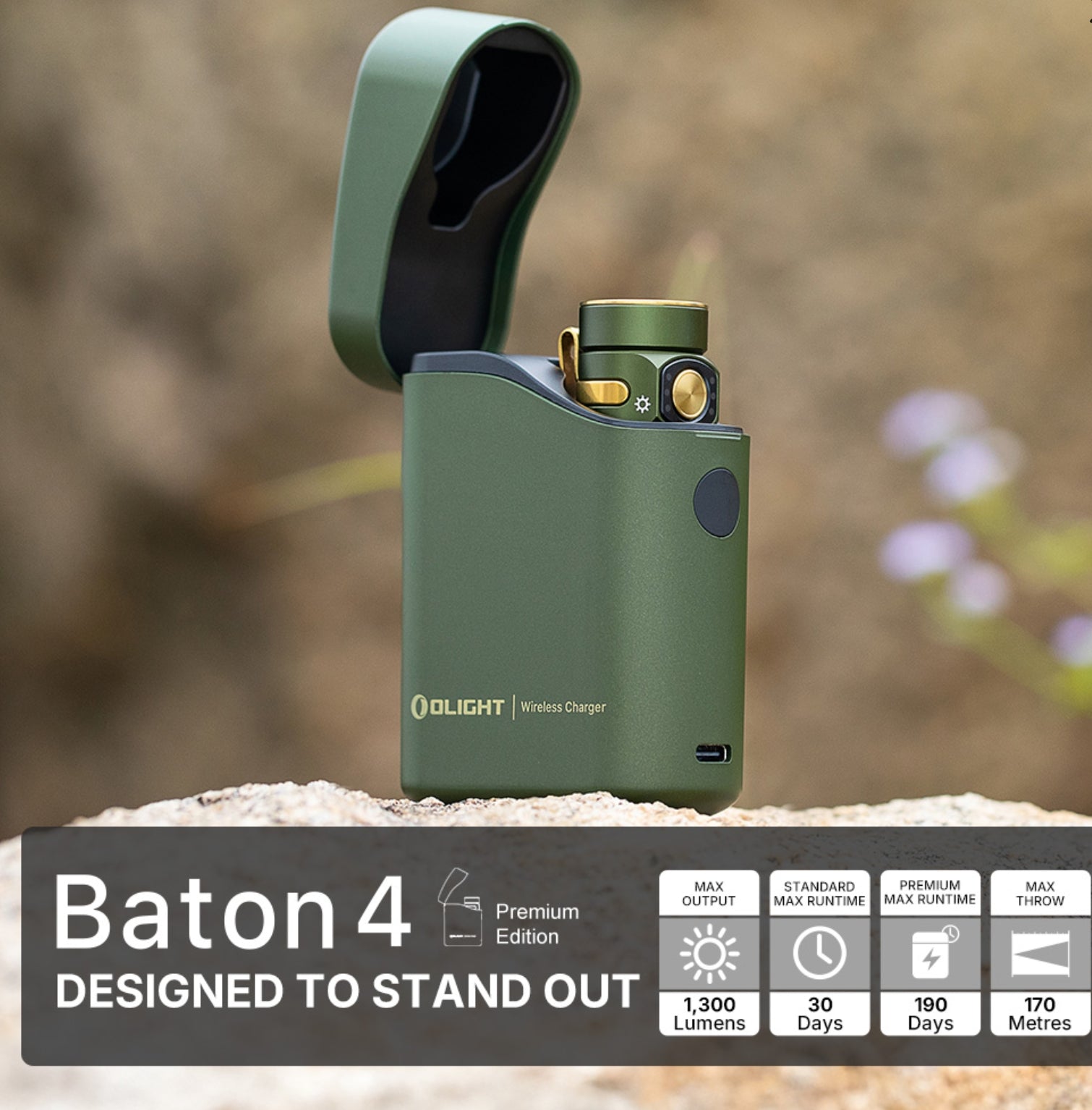 OLIGHT Baton 4 Premium  (OD Green)