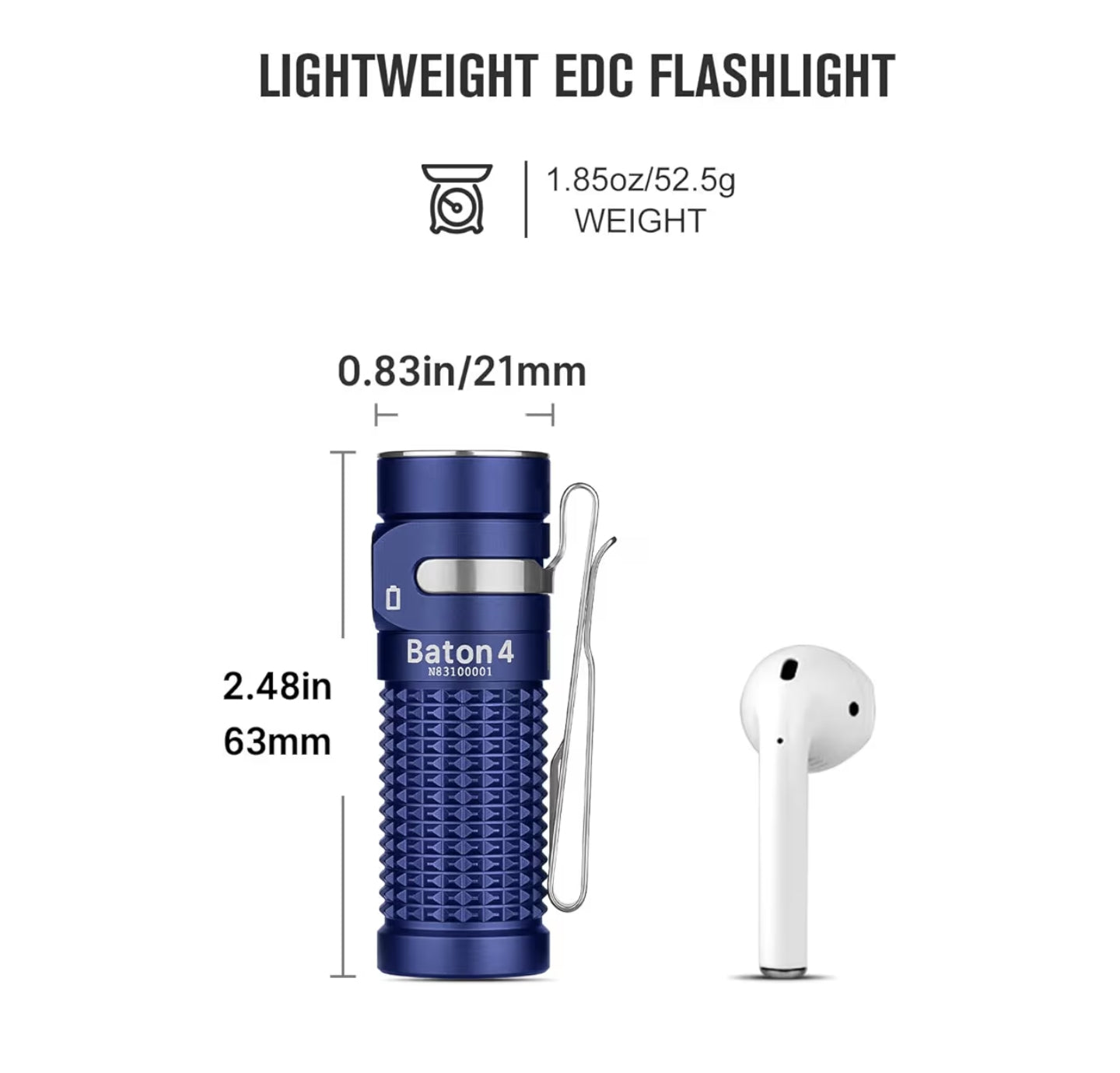 OLIGHT Baton 4 EDC (Regal Blue)