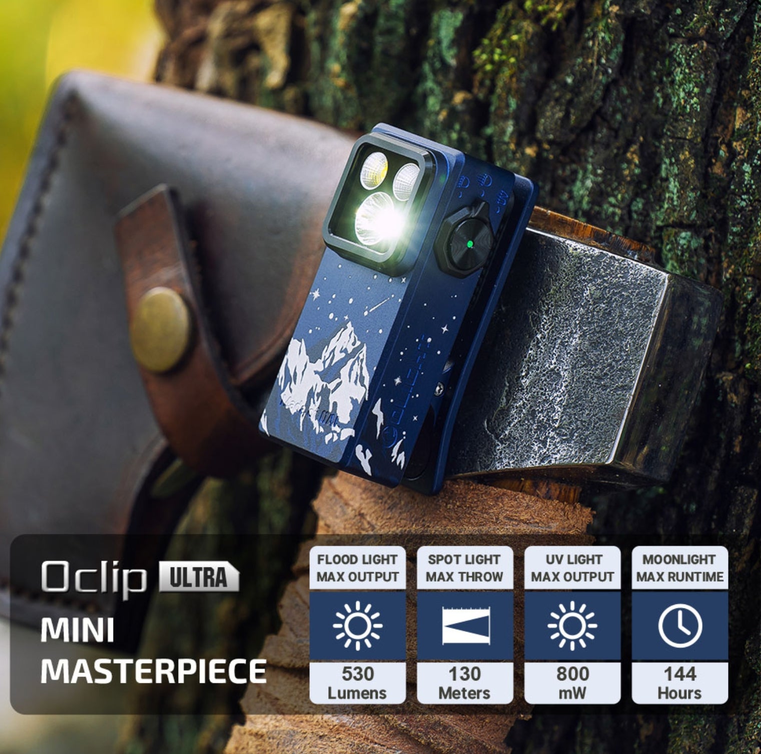 OLIGHT Oclip Ultra EDC (Snowy Summit)