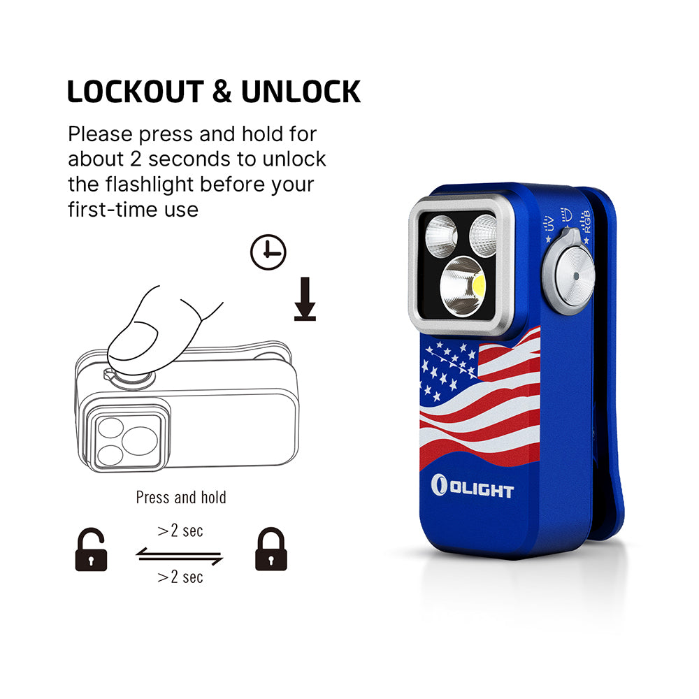 OLIGHT Oclip Pro S (Stars & Stripes Edition)