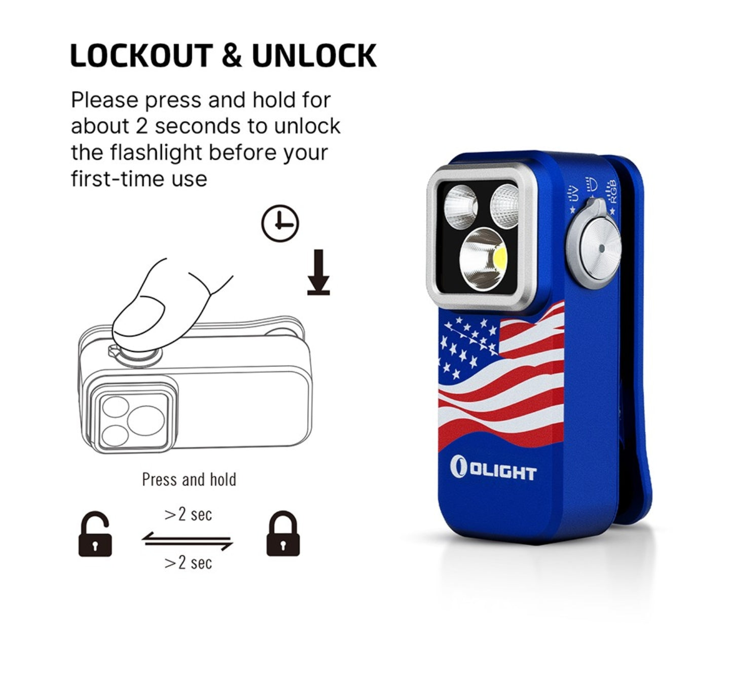 OLIGHT Oclip Pro S (Stars & Stripes Edition)