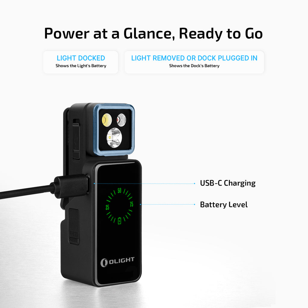 OLIGHT Oclip 2 Pro Rechargeable +Charging Dock (Black)