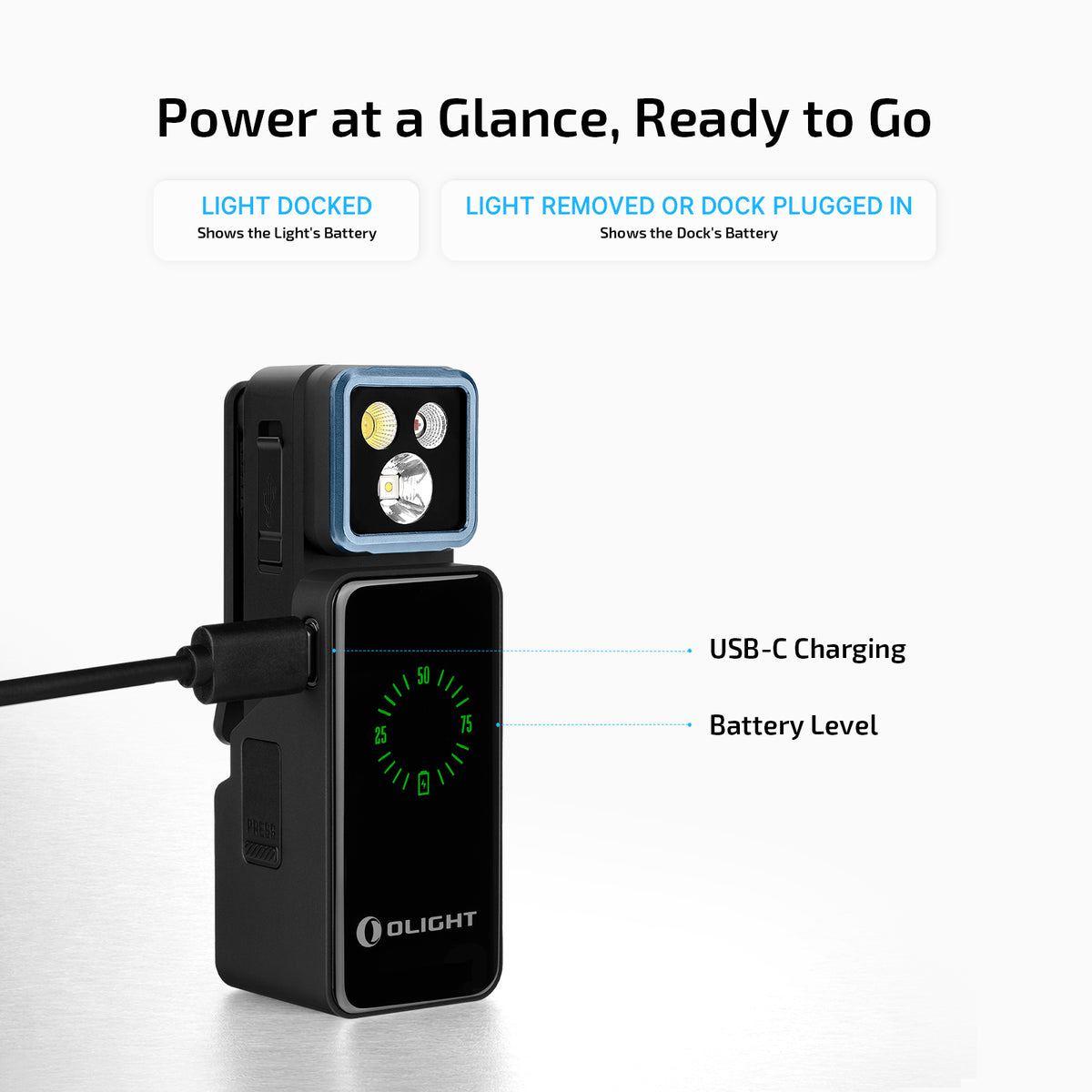 OLIGHT Oclip 2 Pro Rechargeable +Charging Dock (Black)
