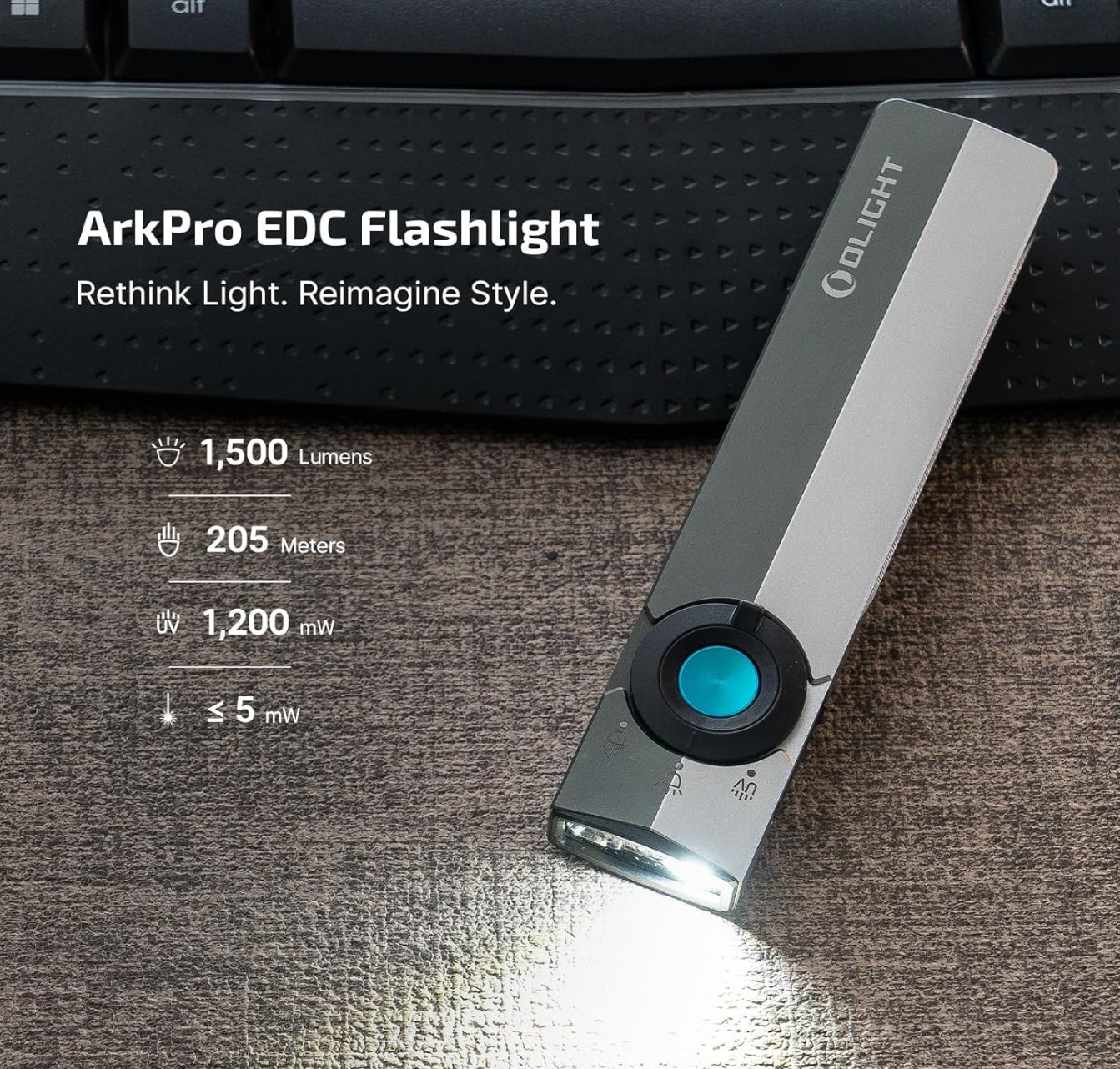 OLIGHT ArkPro (Dual Tone Silver Graphite CW)