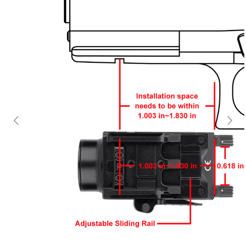 OLIGHT Baldr S 800 Lumens Compact Rail Mount Weaponlight with Green Beam