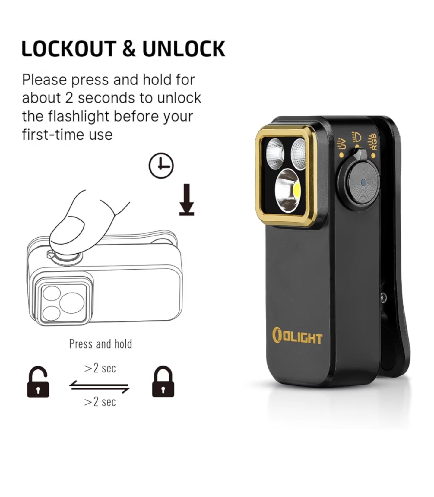 OLIGHT Oclip Pro S (Black Armor Edition)