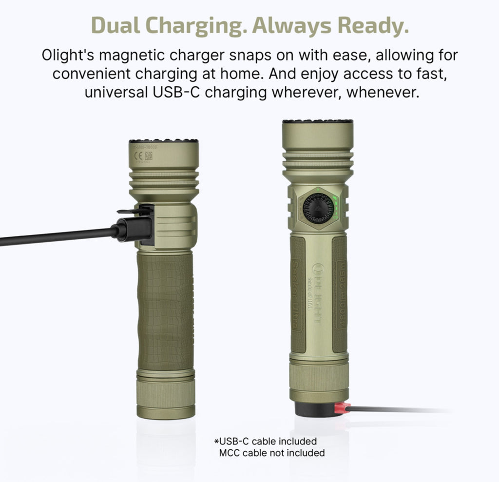OLIGHT Seeker Ultra High Power Flashlight (Olive Green)