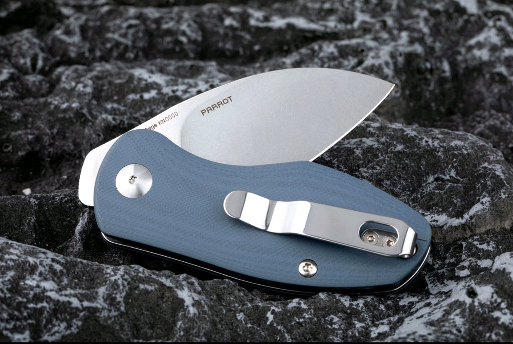 Olight Oknife Parrot Gray Folding Knife, 154CM Stainless Steel Blade, Micarta H