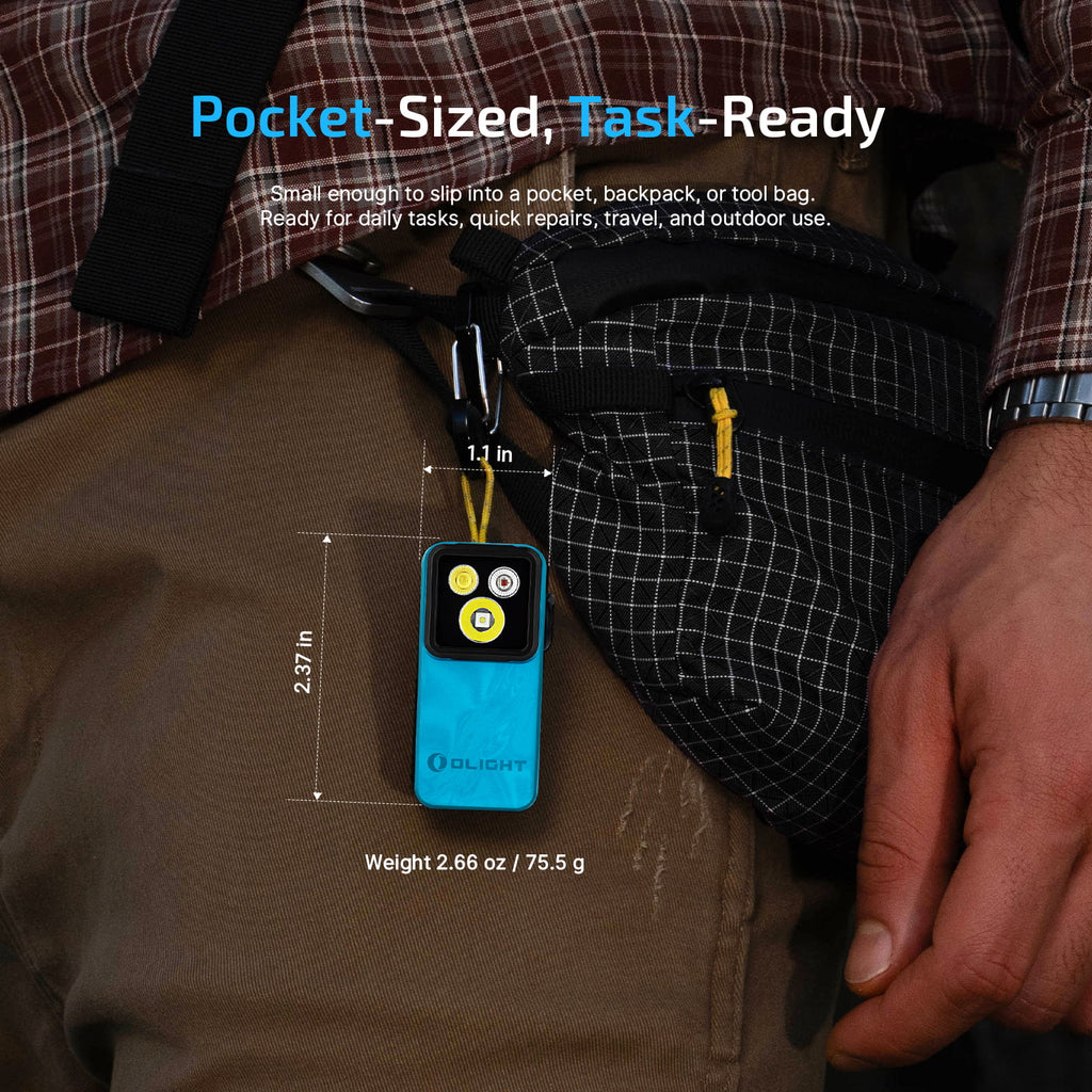 OLIGHT Oclip 2 Pro Rechargeable +Charging Dock (Tidal Blue)