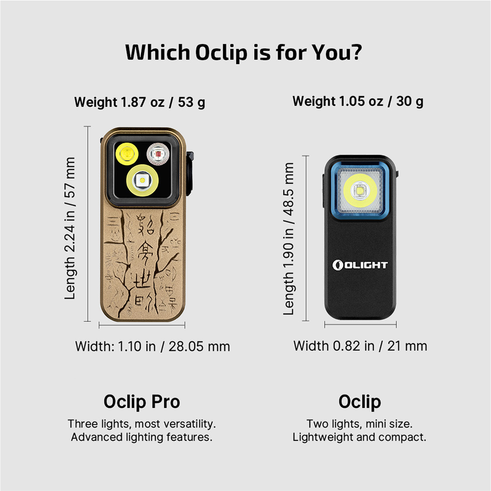 OLIGHT Oclip Pro EDC (Ancient Script)