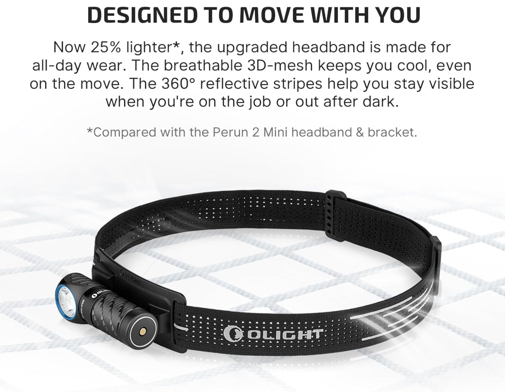 OLIGHT Perun 3 Mini Headlamp (Cool White 5700K~6700K, Black)