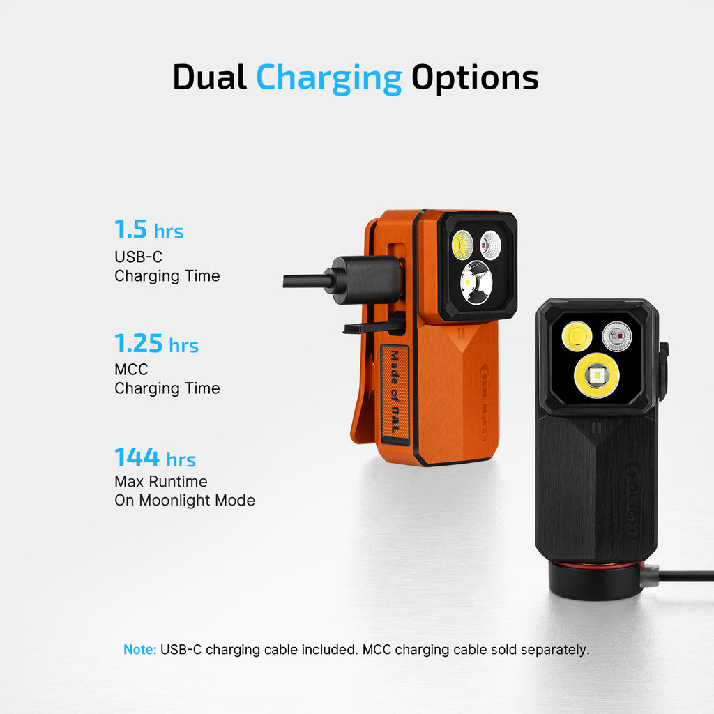 OLIGHT Oclip 2 Ultra & Premium Clip Flashlight (Amber Orange)